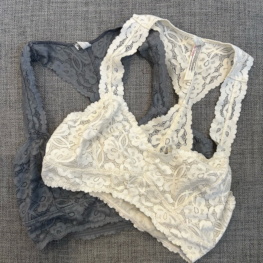 Galloon Lace Racerback Bralette Bundle